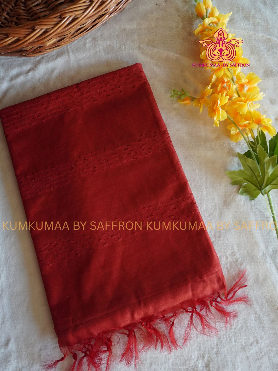 FANCY SAREE - RED WITH GOLD WEAVING SAREE - GEOMETRIC DESIGN - TRENDY TEMPLE WEAR KATTAN SILK - Beautiful saree for women - KUMKUMAA FANCY FOR ALL OCCASION