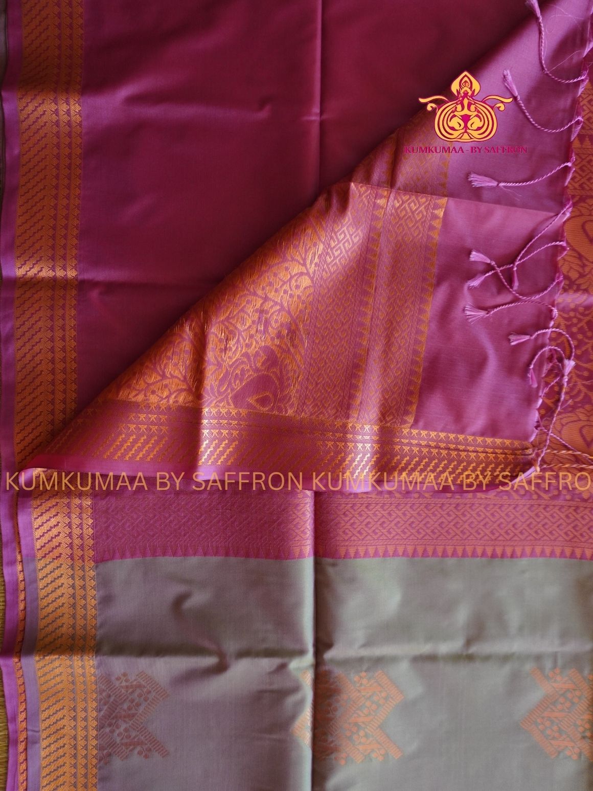 SOFT SILK - OLIVE GREEN - BABY PINK ELEGANT FESTIVE Beautiful saree for women -ZARI WEAVING- KUMKUMAA SPECIAL SOFT SILK SAREE - TRADITIONAL AND FESTIVE