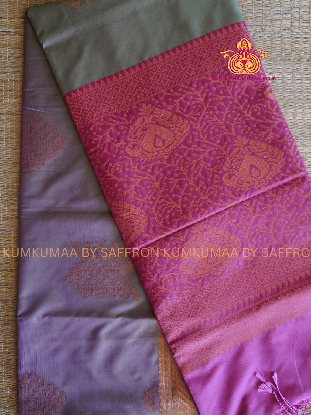 SOFT SILK - OLIVE GREEN - BABY PINK ELEGANT FESTIVE Beautiful saree for women -ZARI WEAVING- KUMKUMAA SPECIAL SOFT SILK SAREE - TRADITIONAL AND FESTIVE