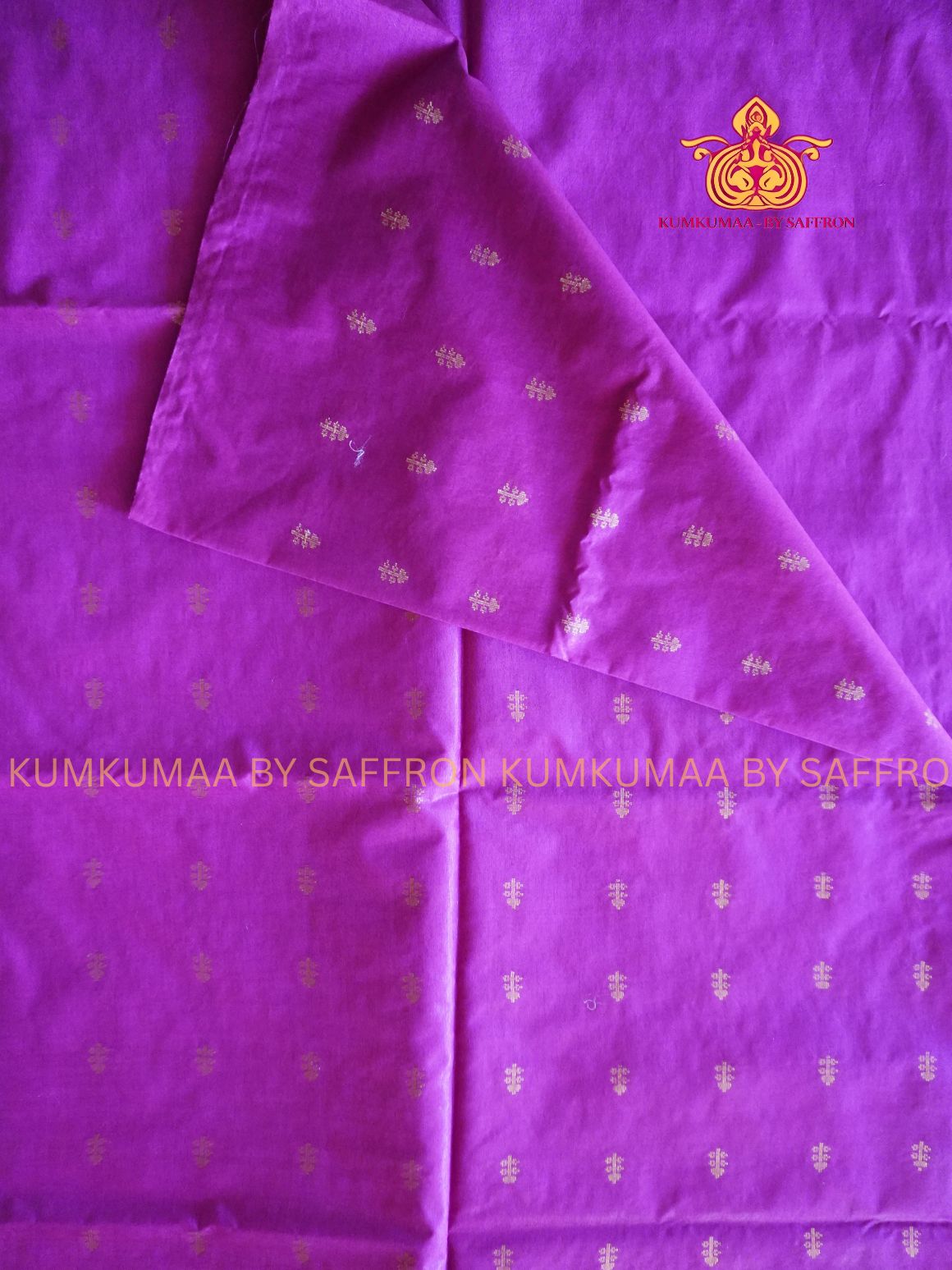 FANCY SAREE - MAJANTA WITH GOLD WEAVING SAREE - BUTTAS DESIGN - TRENDY TEMPLE WEAR KATTAN SILK - Beautiful saree for women - KUMKUMAA FANCY FOR ALL OCCASION