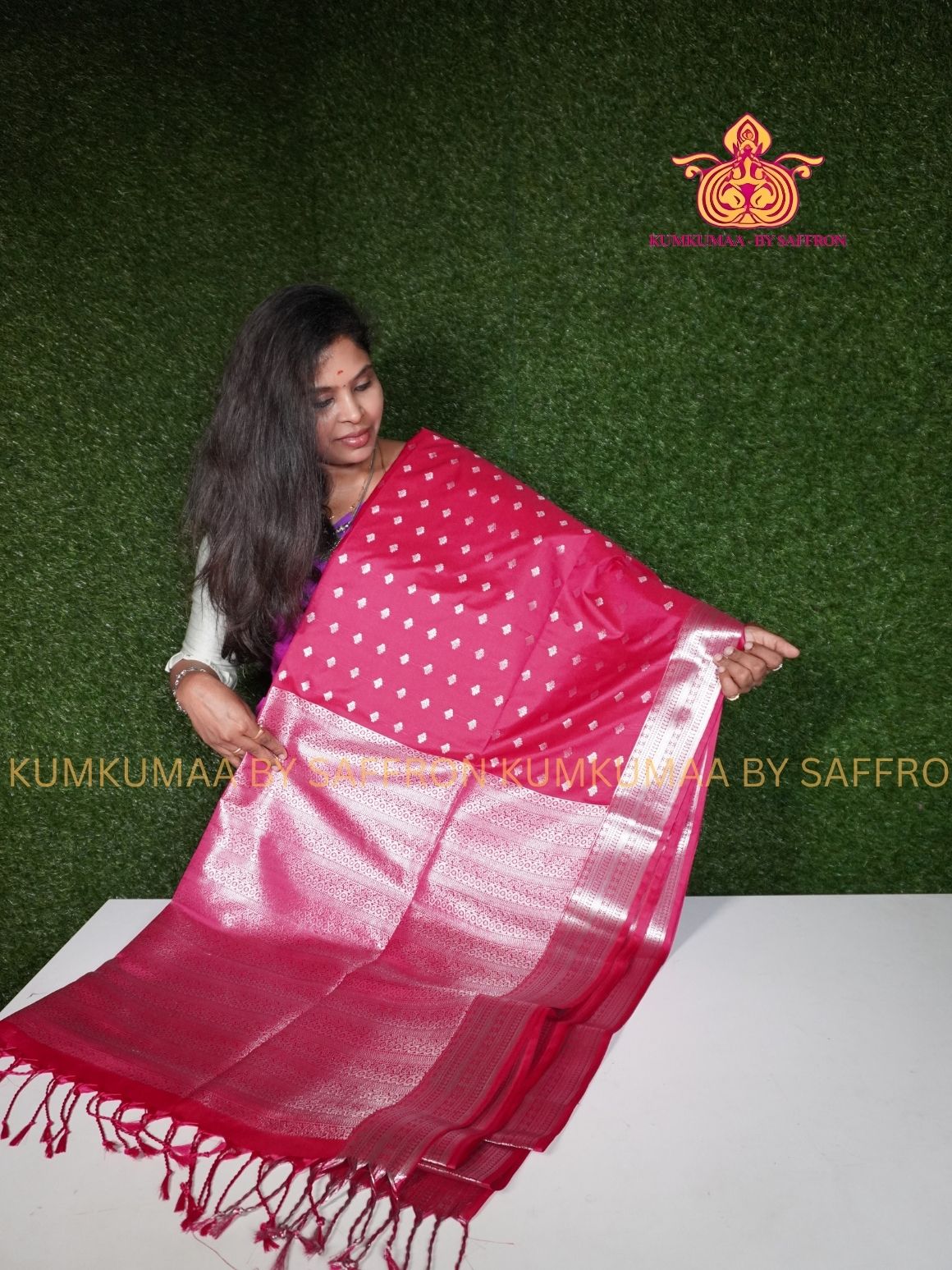 SOFT SILK - HOT PINK GREENELEGANT FESTIVE Beautiful saree for women -ZARI WEAVING- KUMKUMAA SPECIAL SOFT SILK SAREE - TRADITIONAL AND FESTIVE