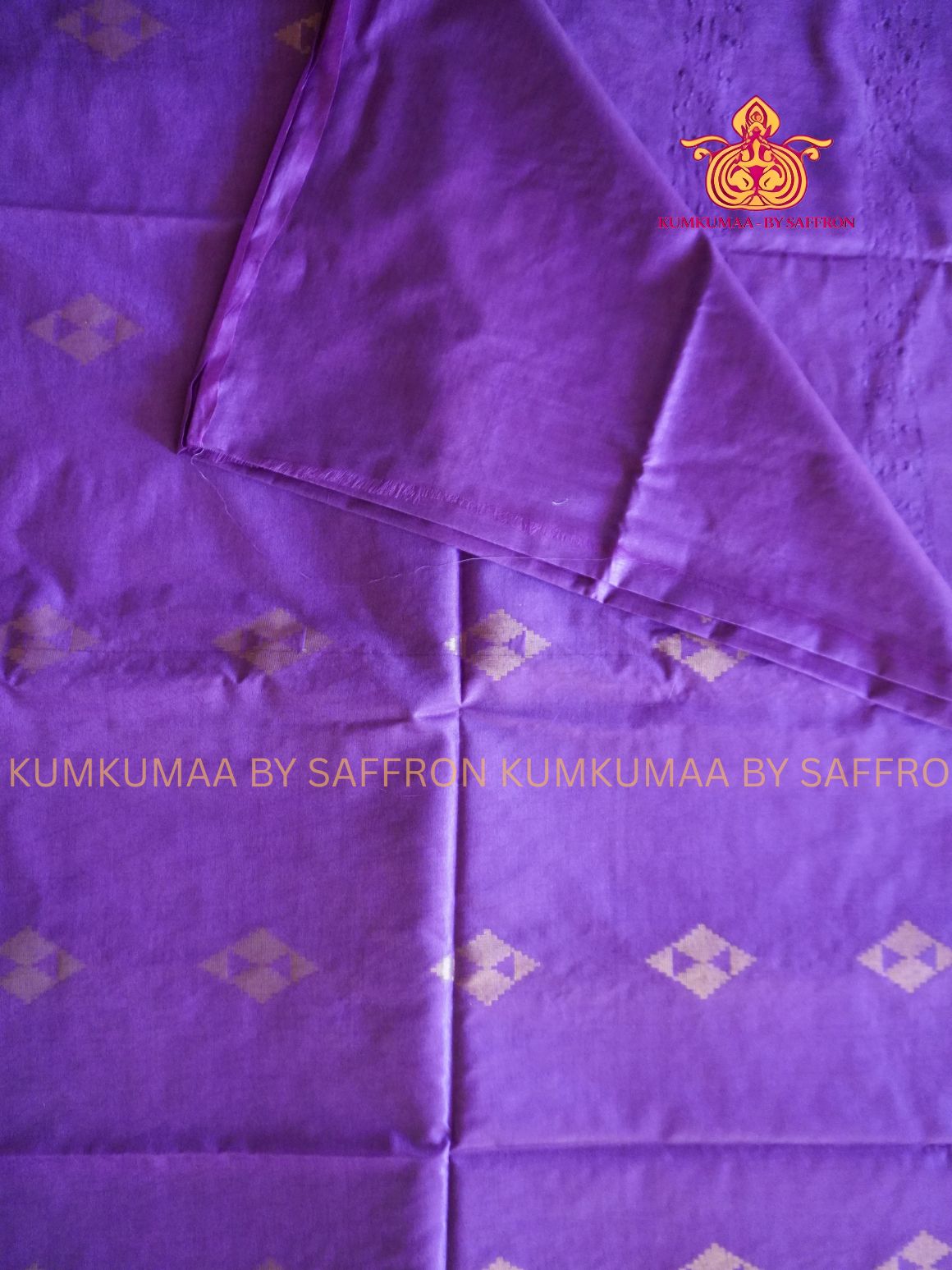 FANCY SAREE - PURPLE WITH GOLD WEAVING SAREE - GEOMETRIC DESIGN - TRENDY TEMPLE WEAR KATTAN SILK - Beautiful saree for women - KUMKUMAA FANCY FOR ALL OCCASION