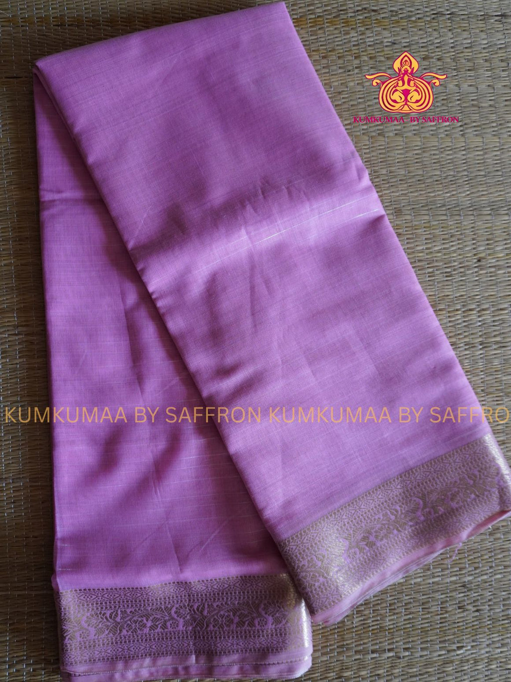 FANCY SAREE - BABY PINK WITH GOLD SAREE - STRIPPED DESIGN ALL OVER- TRENDY TEMPLE WEAR SAREE- Beautiful saree for women - KUMKUMAA FANCY FOR ALL OCCASION