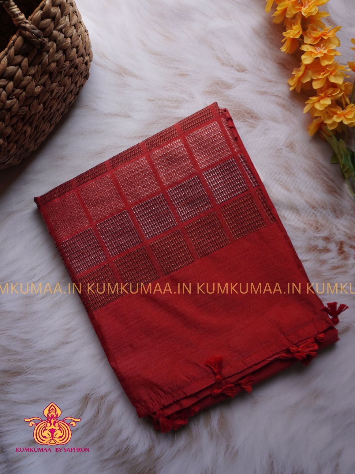 PREMIUM ART SILK SAREE -RED ALL OVER - ETHNIC WEAR - EXCLUSIVE KUMKUMAA COLLECTION- PREMIUM FANCY ART SILK MATERIAL - PREMIUM QUALITY -FESTIVE