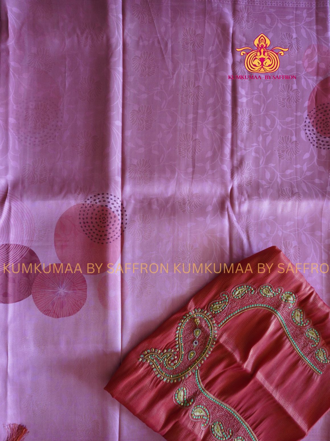 FANCY SAREE- PEACH saree - SELF TRENDY DESIGN SAREE- RED WORKED BLOUSE- TRADITIONAL TEMPLE WEAR- Beautiful saree for women - KUMKUMAA FANCY FOR ALL OCCASION