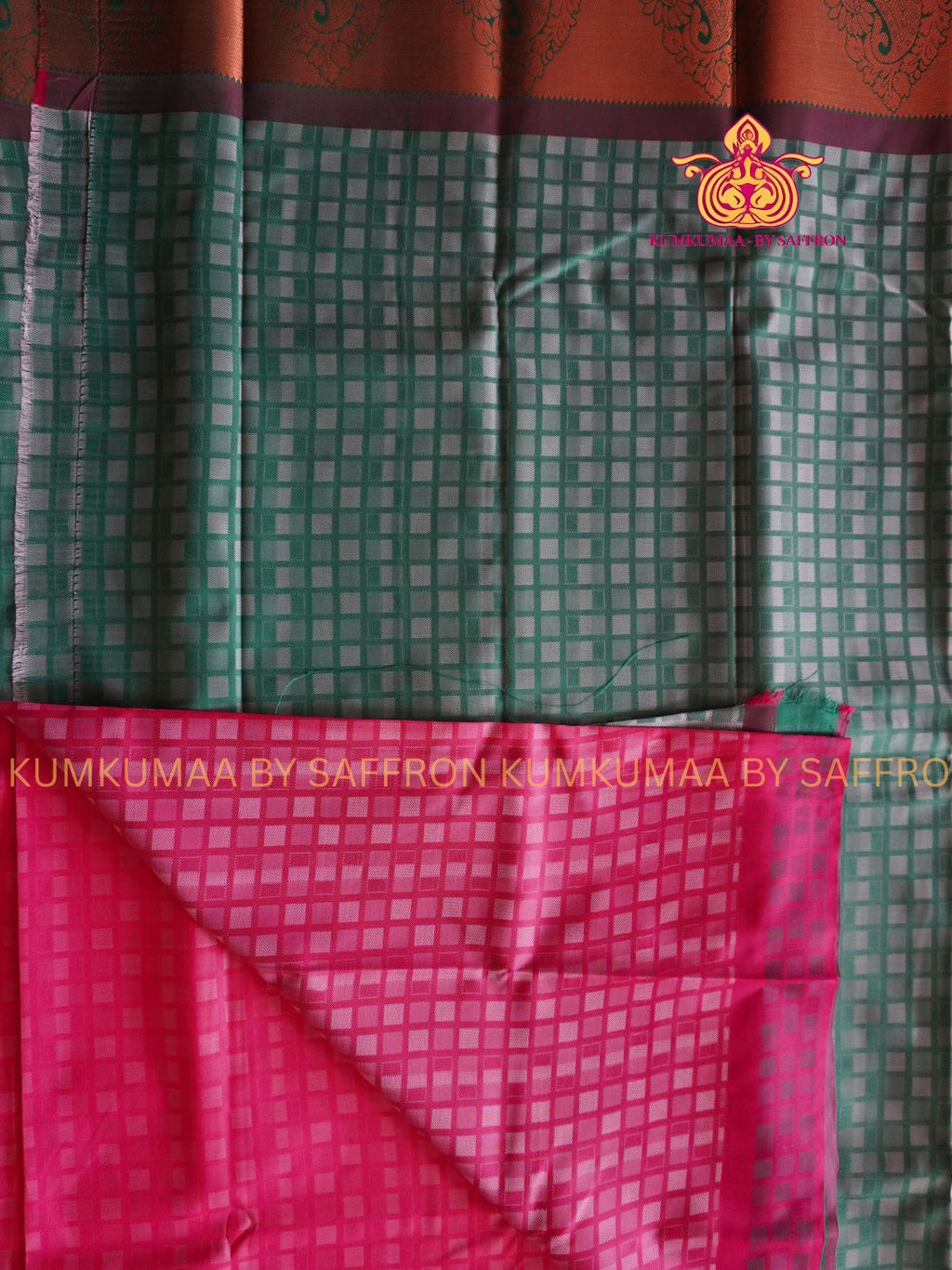 SILK COTTON - Samudrika styles saree- PINK CHECKED - GRAND OCCASIONAL SAREE- Beautiful saree for women - KUMKUMAA wedding saree