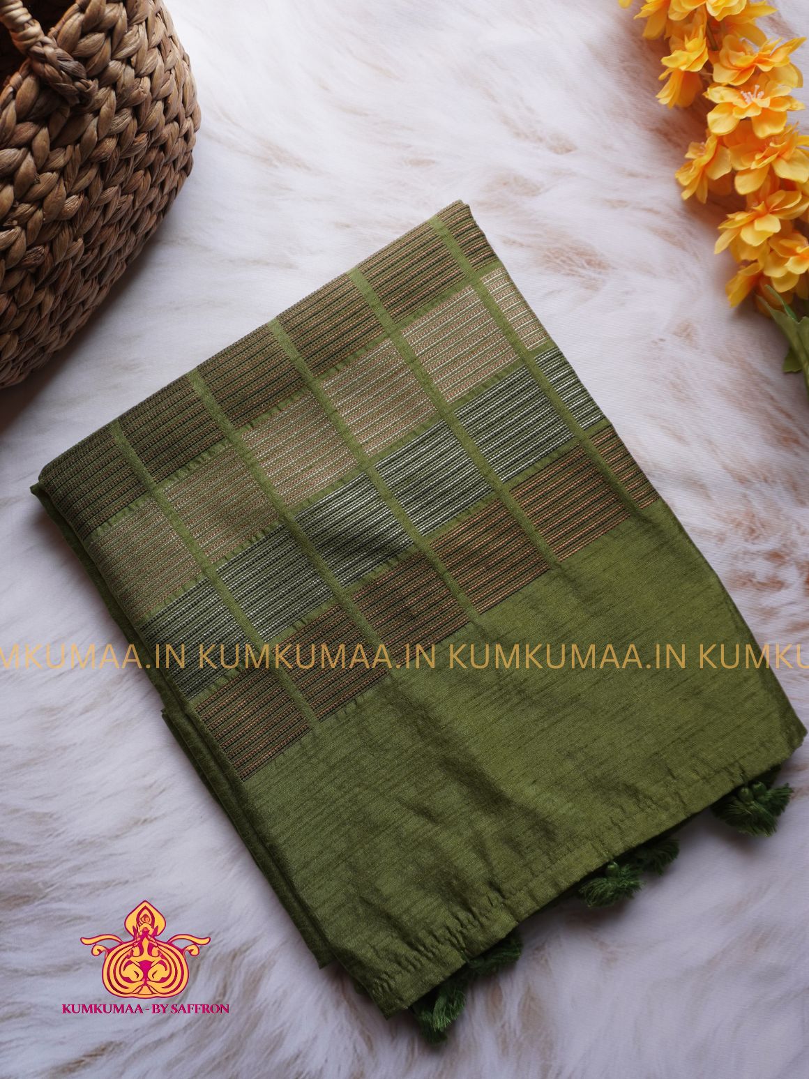 PREMIUM ART SILK SAREE - OLIVE GREEN ALL OVER - ETHNIC WEAR - EXCLUSIVE KUMKUMAA COLLECTION- PREMIUM FANCY ART SILK MATERIAL - PREMIUM QUALITY -FESTIVE