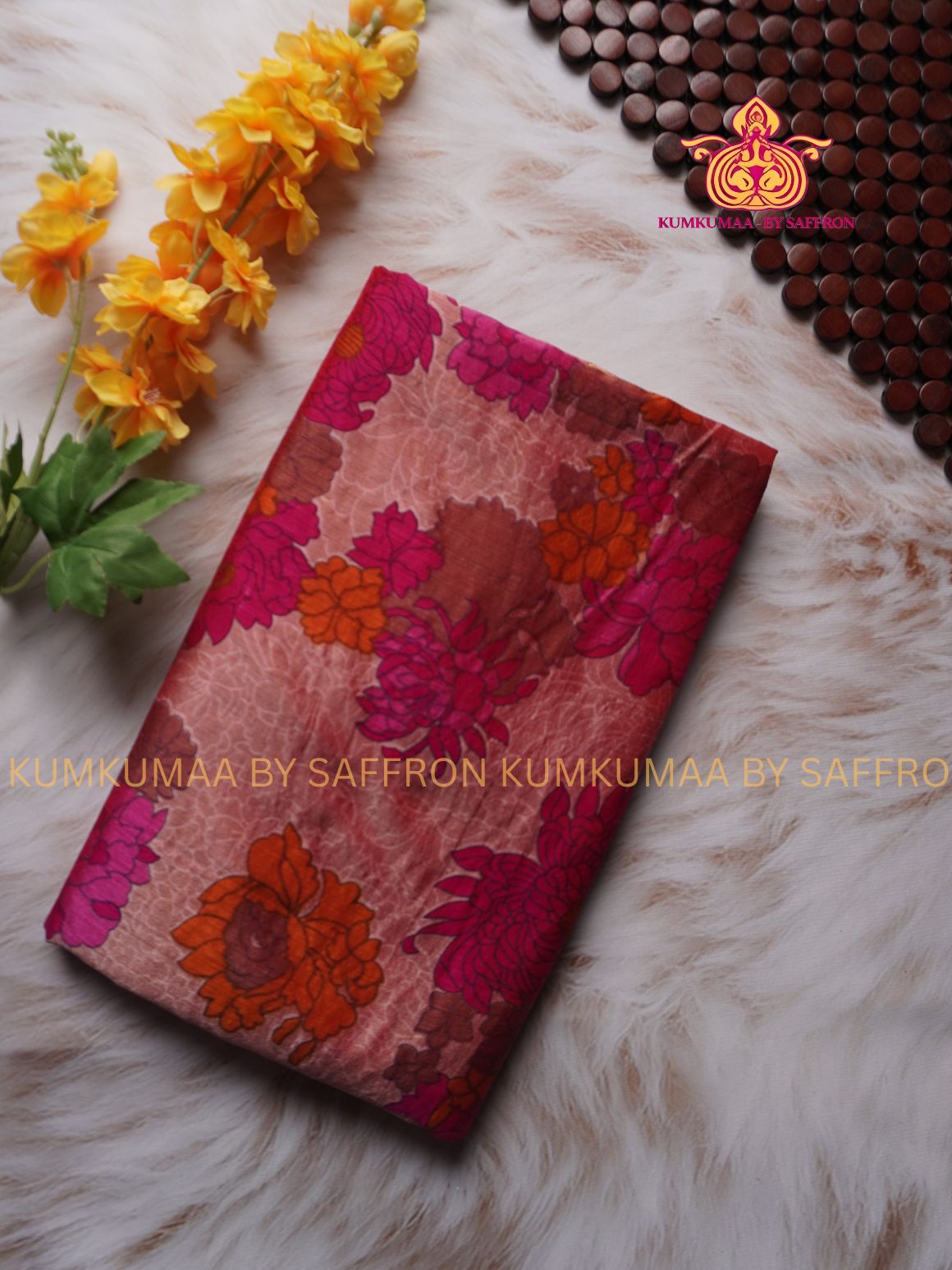 PATOLA SAREE  - COMFORTABLE FESTIVE Beautiful saree for women- PINK FLORAL PATOLA SAREE - ROSE FLORAL DESIGN - ZARI BORDER - KUMKUMAA TRENDY TRADITIONAL WEAR - Comfort - Confidence - Elegance
