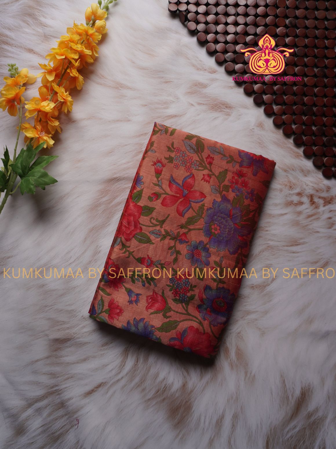 PATOLA SAREE - COMFORTABLE FESTIVE Beautiful saree for women- PINKISH BEIGE FLORAL PATOLA SAREE - ROSE FLORAL DESIGN - ZARI BORDER - KUMKUMAA TRENDY TRADITIONAL WEAR - Comfort - Confidence - Elegance