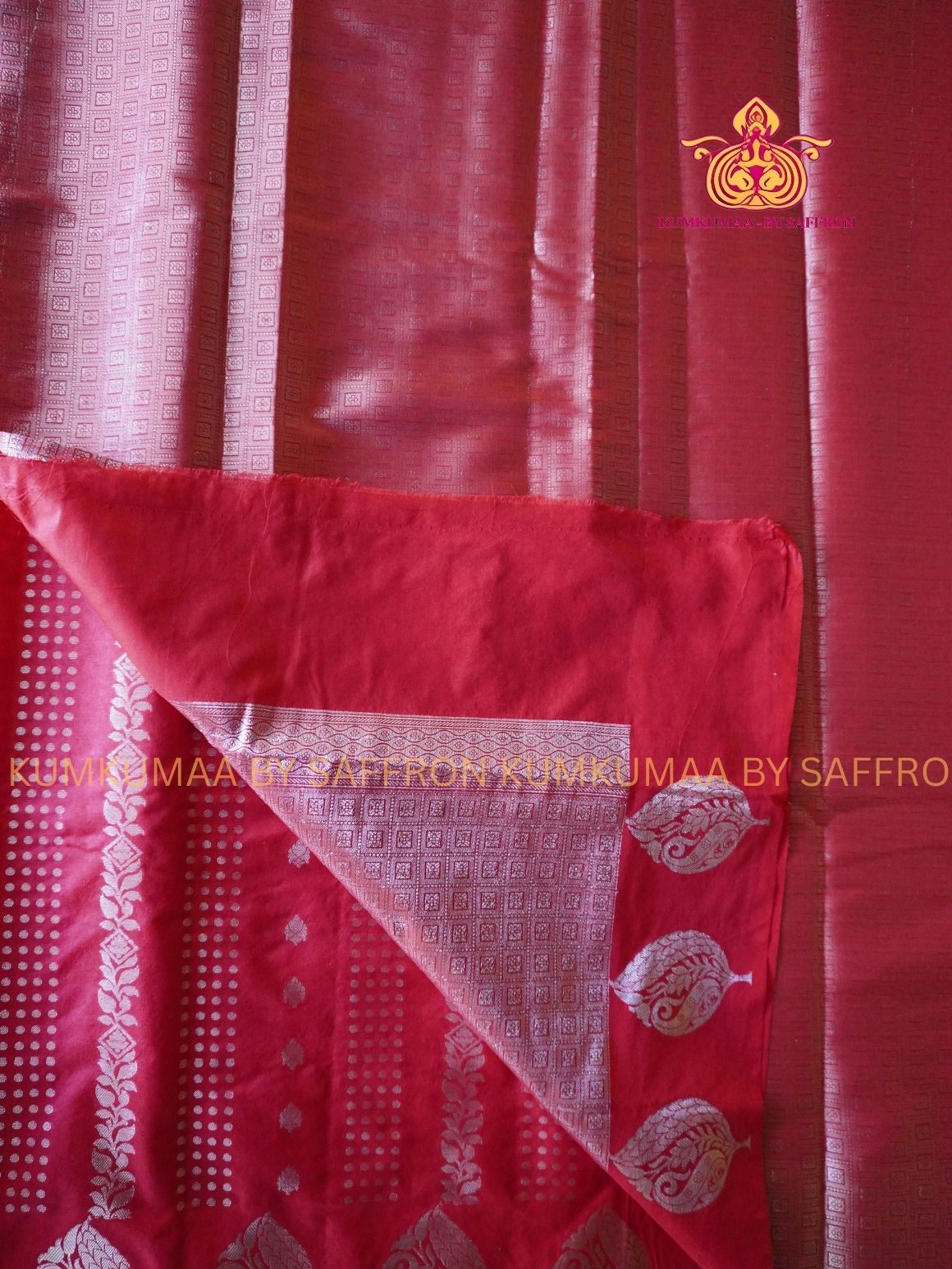 Banarasi- Red WITH GOLD PRINTED - Beautiful saree for women - FESTIVE ETHNIC WEAR - GRAND SAREE FOR ALL FUNCTIONS- KUMKUMAA UNIQUE SAREES