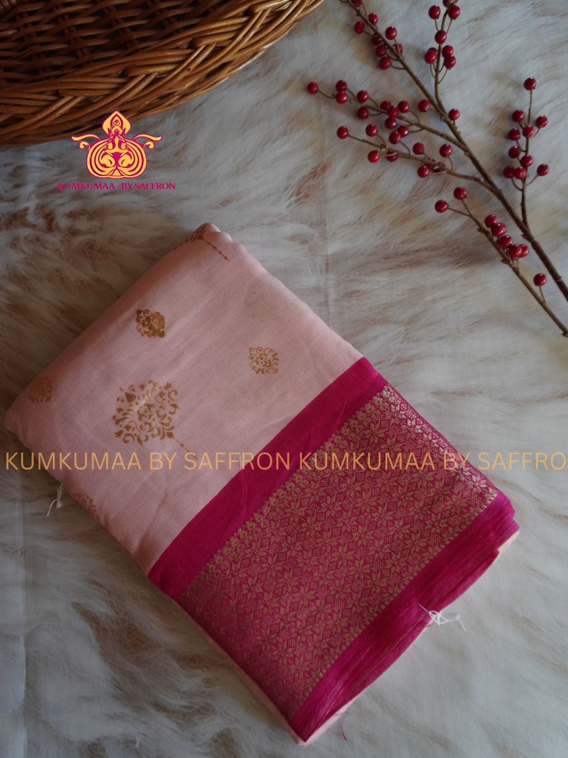 Dola Silk - COMFORTABLE FESTIVE Beautiful saree for women-BABY PINK-RANI PINK COLOUR - FOIL PRINT - ZARI BORDER - KUMKUMAA TRENDY TRADITIONAL WEAR - Comfort - Confidence - Elegance