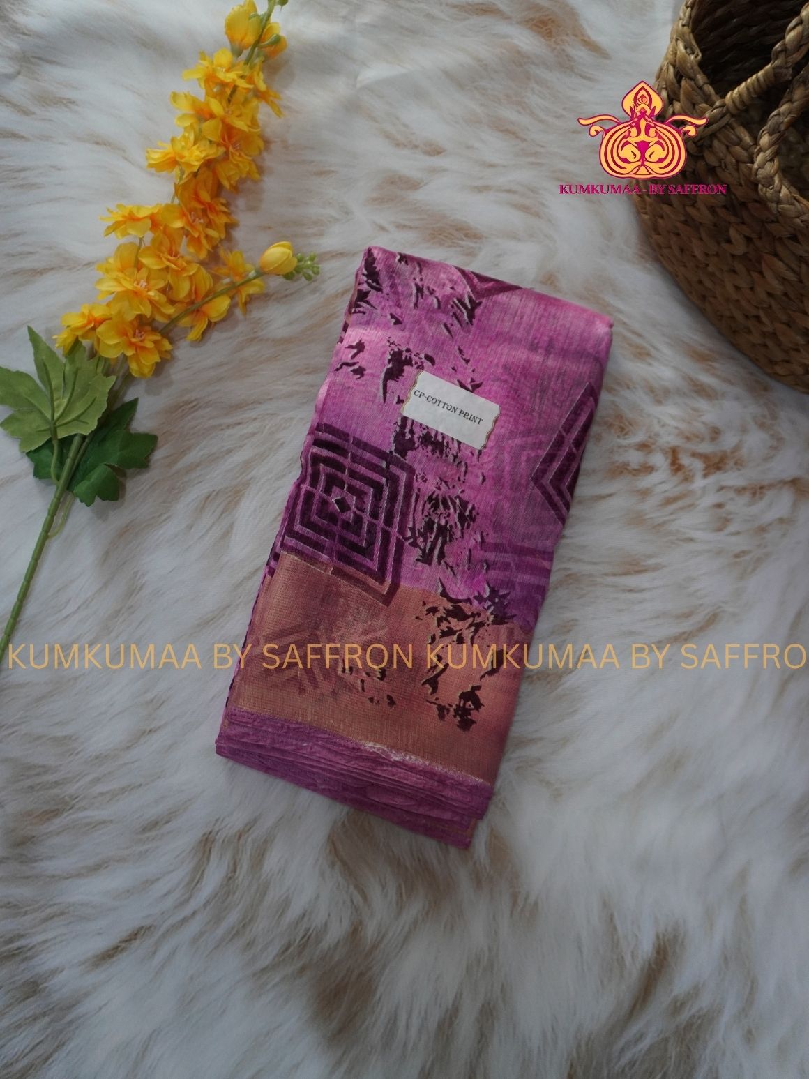 BUDGETED SAREE - PINK PRINT SAREE- EVERYDAY SAREE - Kumkumaa Exclusive- BEST QUALITY AT AFFORDABLE PRICE