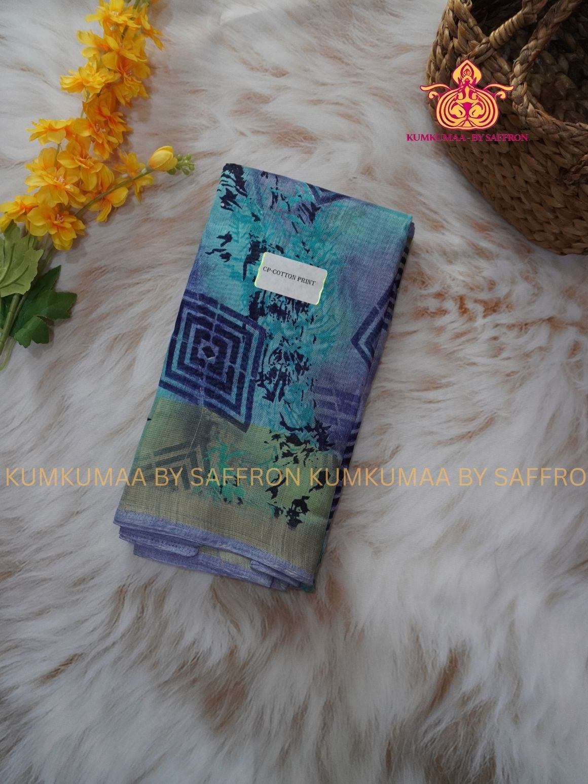 BUDGETED SAREE -BLUE PRINT SAREE- EVERYDAY SAREE - Kumkumaa Exclusive- BEST QUALITY AT AFFORDABLE PRICE