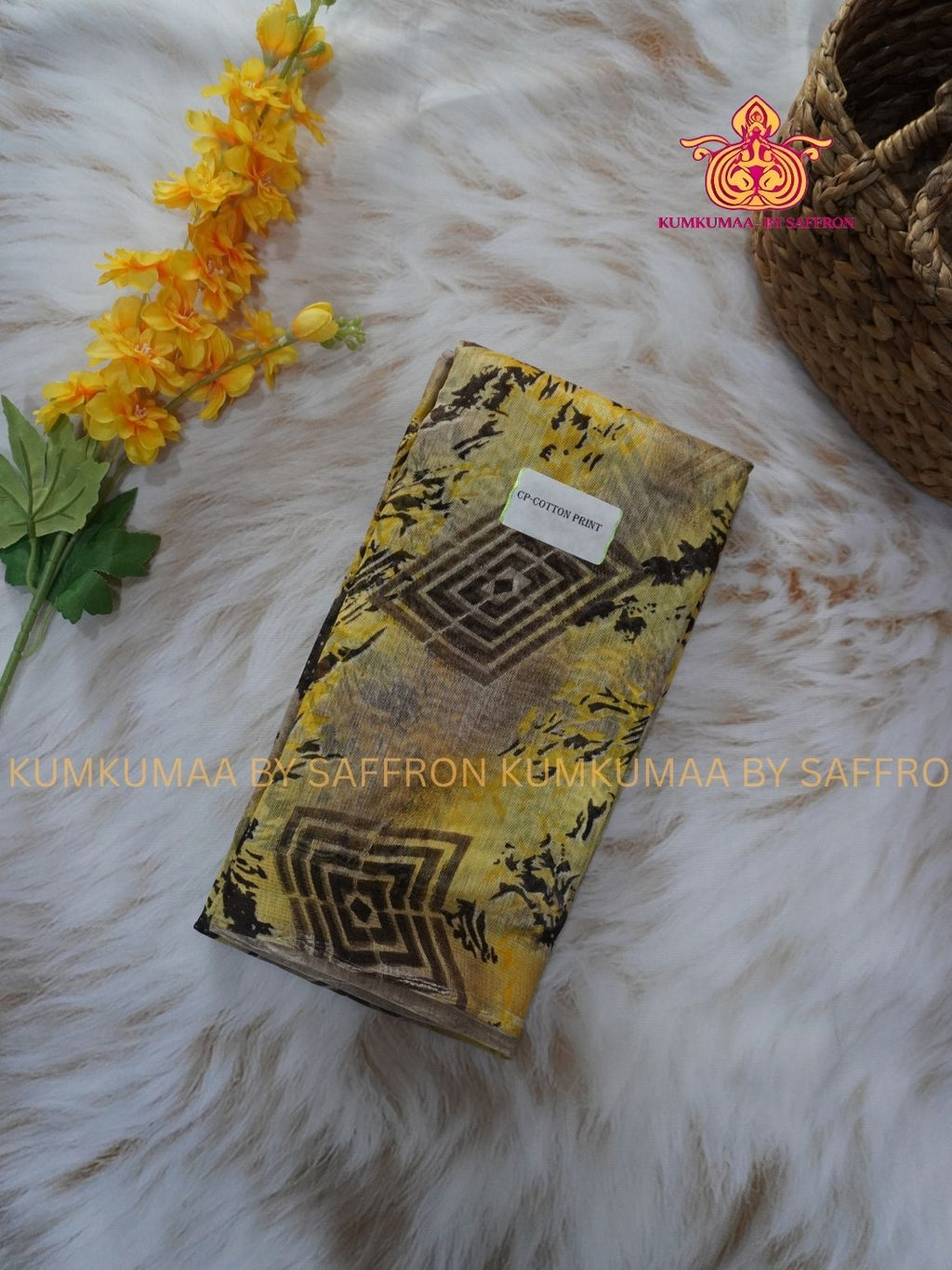 BUDGETED SAREE -LIGHT YELLOW PRINT SAREE- EVERYDAY SAREE - Kumkumaa Exclusive- BEST QUALITY AT AFFORDABLE PRICE