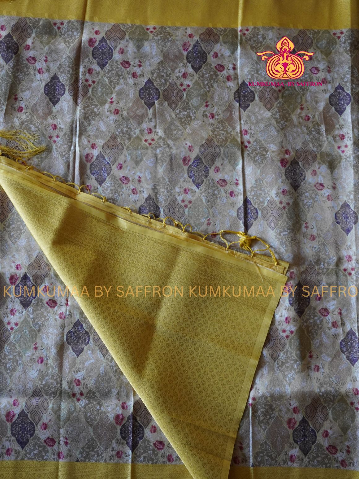 FANCY SAREE - OFF WHITE AND YELLOW - SELF TRENDY DESIGN SAREE- SOFT TRENDY SILKY WEAR SAREE- Beautiful saree for women - KUMKUMAA FANCY FOR ALL OCCASION