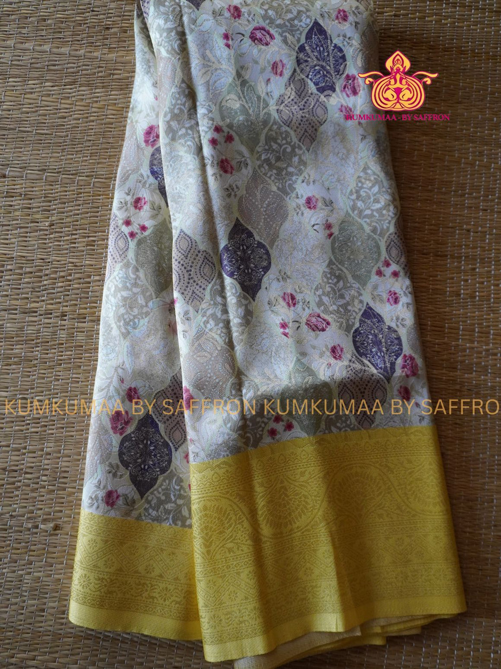 FANCY SAREE - OFF WHITE AND YELLOW - SELF TRENDY DESIGN SAREE- SOFT TRENDY SILKY WEAR SAREE- Beautiful saree for women - KUMKUMAA FANCY FOR ALL OCCASION