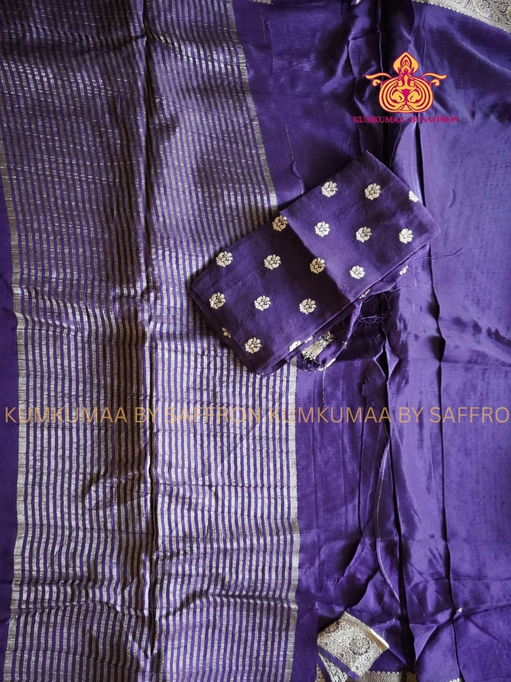 VISCOSE SAREE - PURPLE SAREE WITH GRAND WEAVING BLOUSE - PARTY WEAR - EXCLUSIVE KUMKUMAA COLLECTION-FLOWY MATERIAL- CHIC AND GORGEOUS
