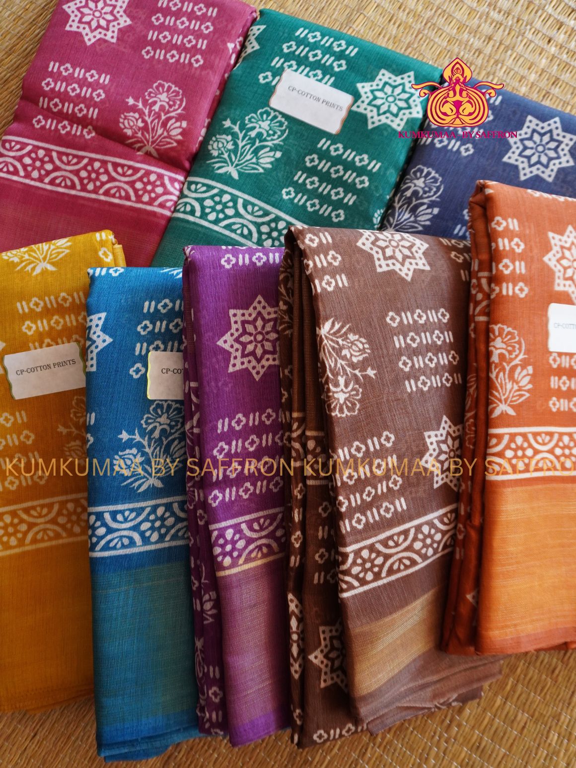 BUDGETED SAREE - BROWN PRINT SAREE- EVERYDAY SAREE - Kumkumaa Exclusive- BEST QUALITY AT AFFORDABLE PRICE