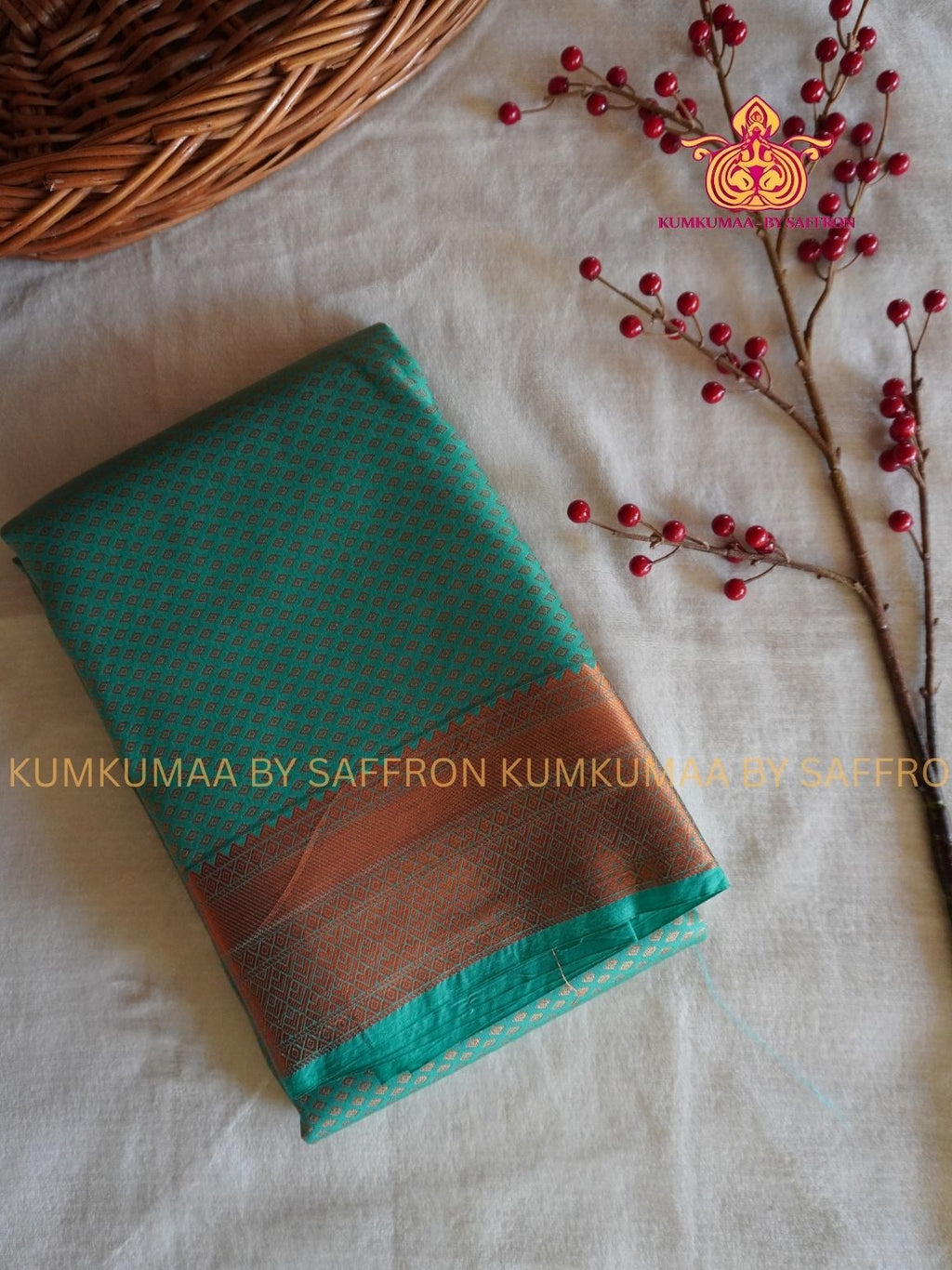 SILK COTTON - Samudrika styles saree- TURQUOISE GREEN BUTTAS DESIGN- GRAND OCCASIONAL SAREE- Beautiful saree for women - KUMKUMAA wedding saree